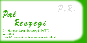 pal reszegi business card